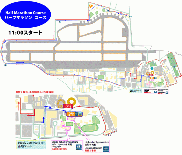 第34回フロストバイトロードレースのコースマップ
