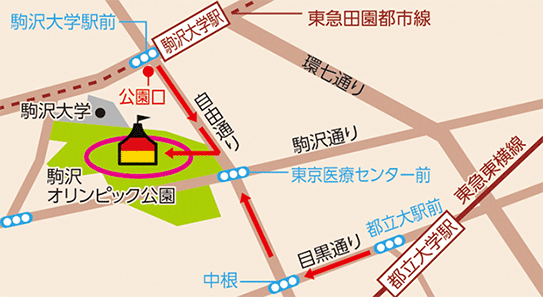 駒沢オクトーバーフェスト2020の地図