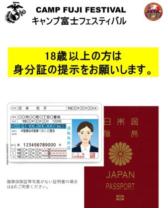 キャンプ富士 フレンドシップ・フェスティバル2023への入場に際して有効なID（日本国籍）