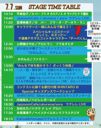 KISARAZU×HAWAII LIFESTYLE MARKET2019 in オーガニックシティ きさらづのタイムテーブル2
