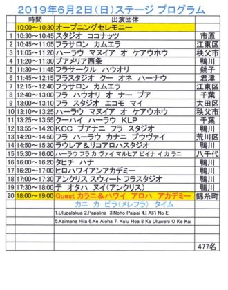 第11回KAMOGAWAフラフェスティバル　ステージプログラム2