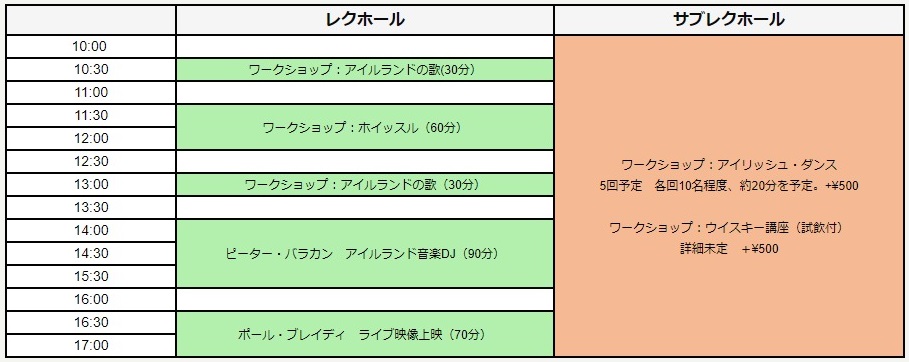 秋のケルト市 ケルトの冬支度のプログラム