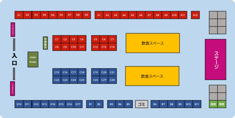 「ウエノデ.パンダ 春節祭 2026」の会場マップ