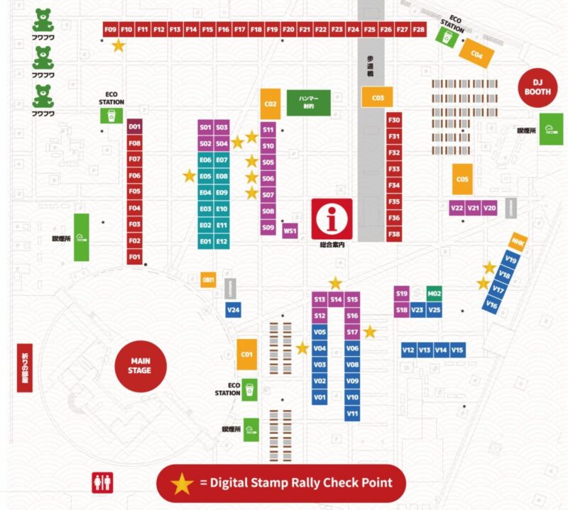 日本インドネシア市民友好フェスティバル2025の会場マップ