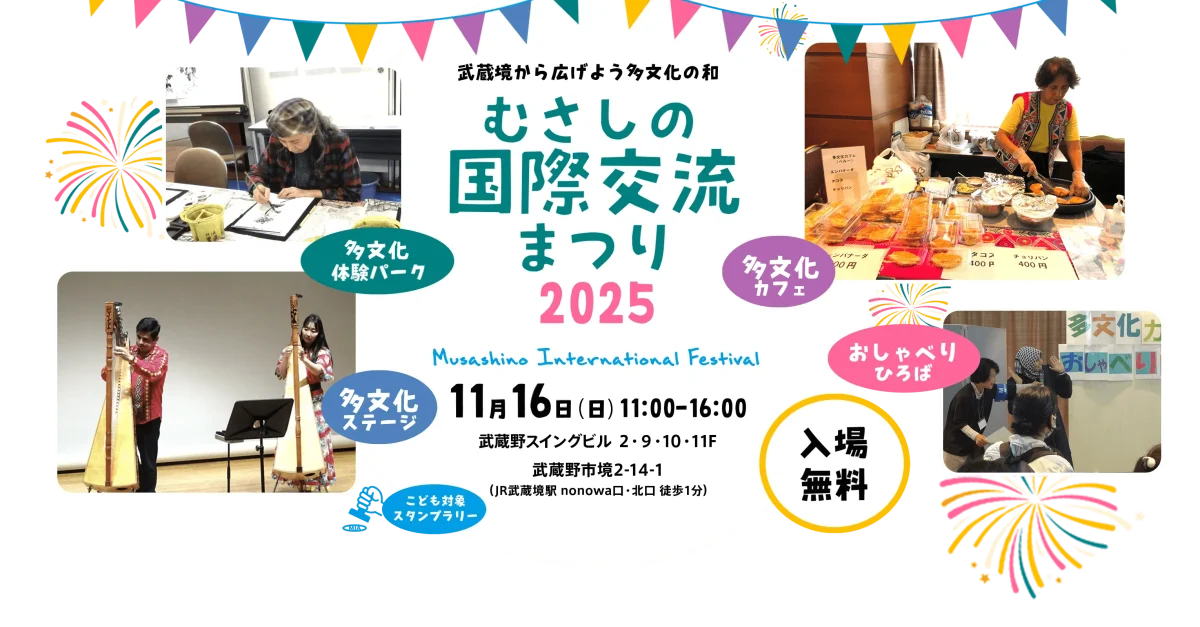 むさしの国際交流まつり2025のフライヤー1