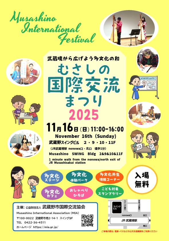 むさしの国際交流まつり2025のフライヤー2